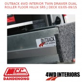 OUTBACK 4WD INTERIOR TWIN DRAWER DUAL ROLLER FLOOR HILUX SR5 J DECK 03/05-09/15